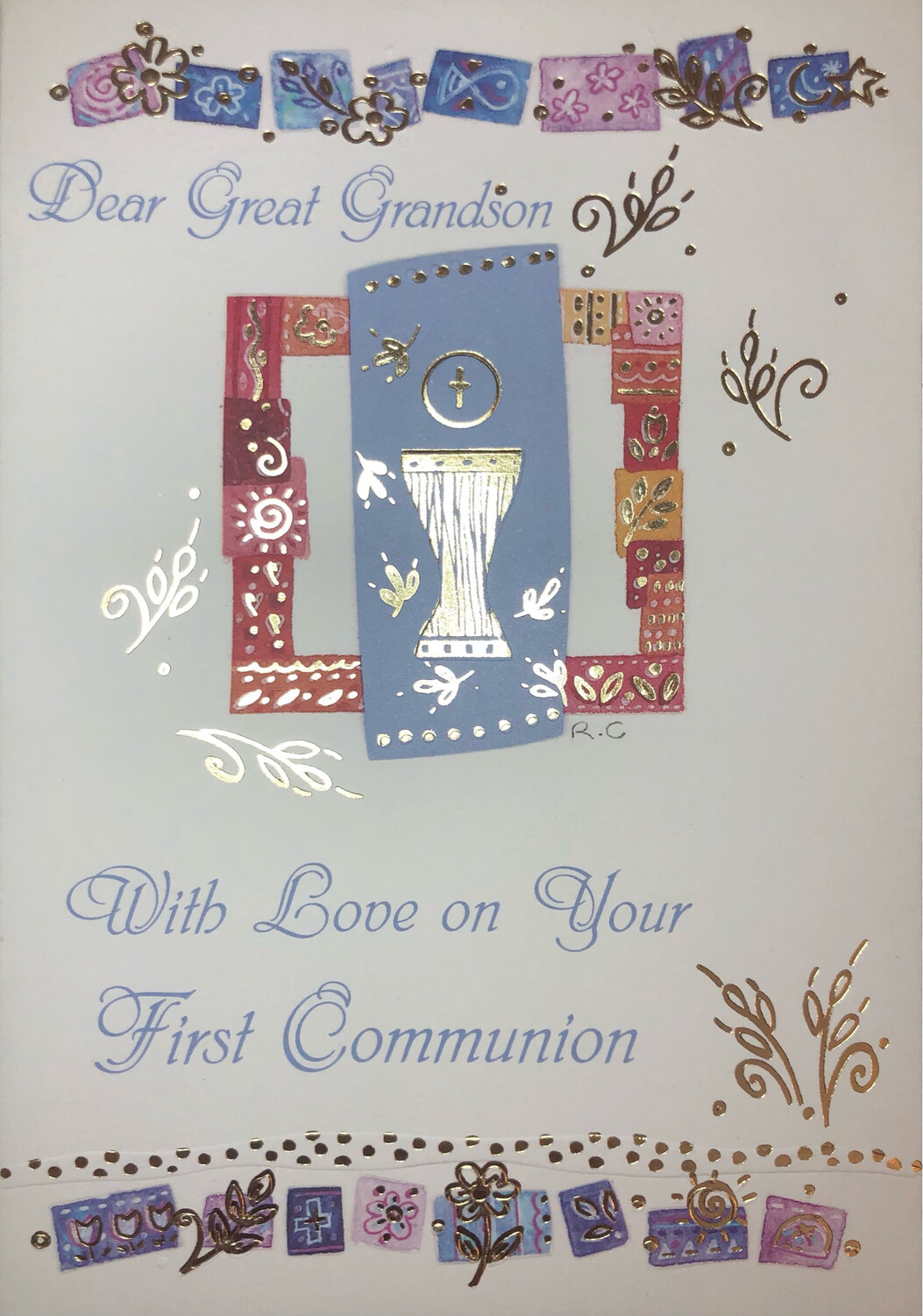Dear Great Grandson With Love On Your First Holy Communion  36537