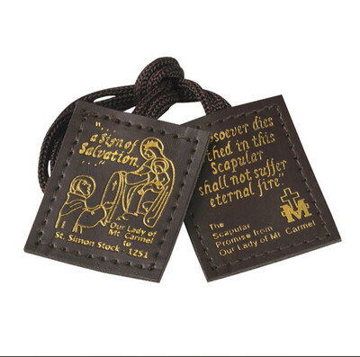 Brown Leather Scapular 