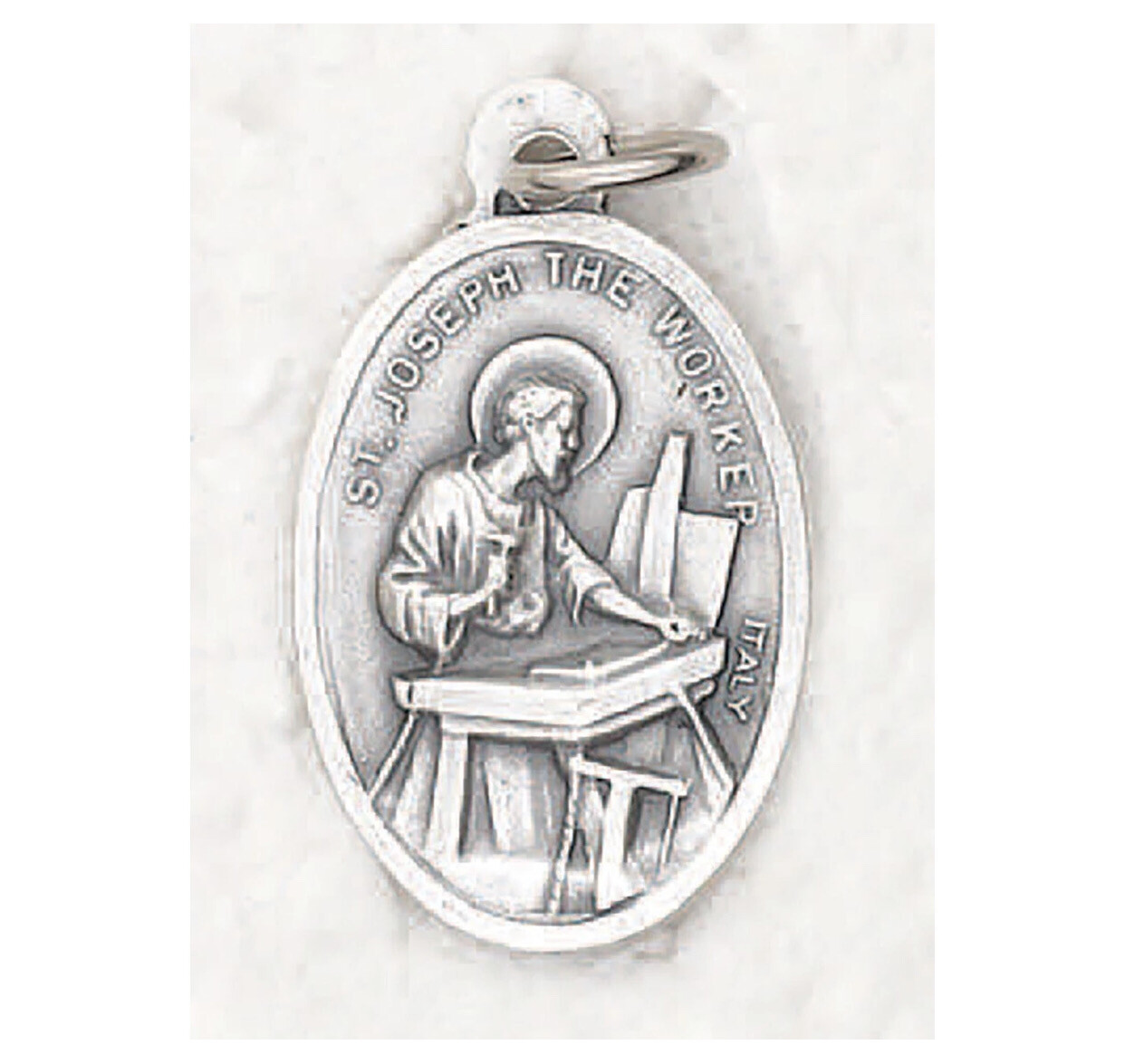 St Joseph the Worker Oxidized Medal