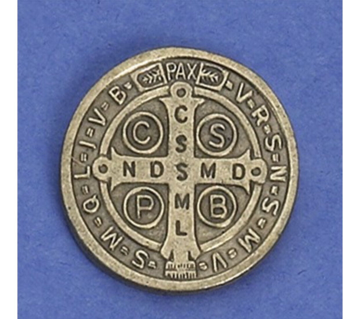 Saint Benedict Medal Lapel Pin
Brass Tone