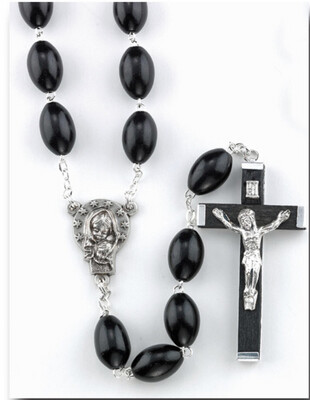 Large Family Rosary black