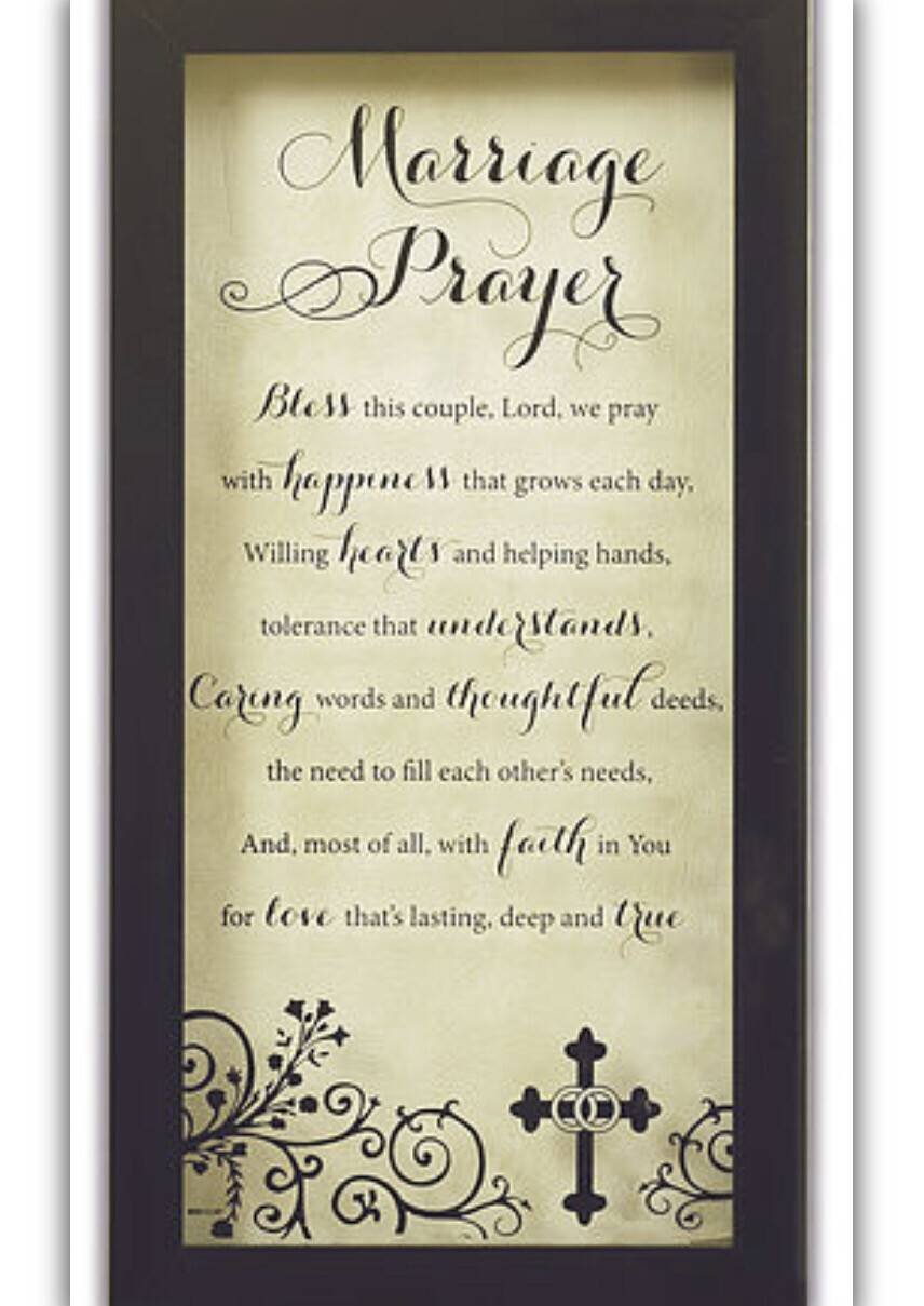Marriage Prayer Wall Plaque With Box 56020