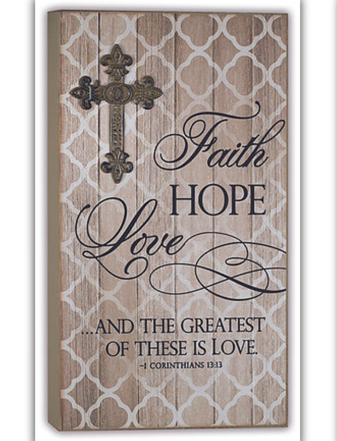 Faith Hope Love Wall Plaque 57290