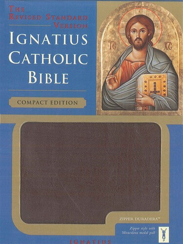Ignatius Bible Compact Edition Burgandy Zipper Duradera RSV