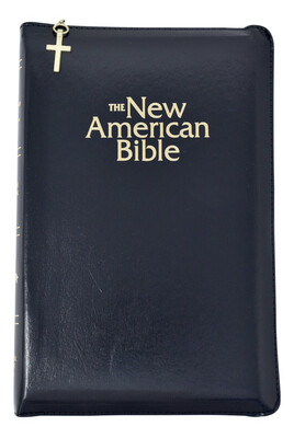 Deluxe NABRE Gift Bible Black Imitation Leather W/ Zipper W2405Z