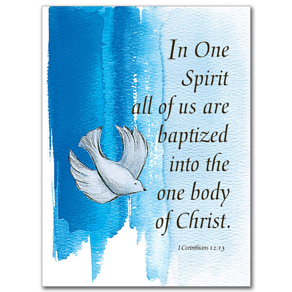 In One Spirit all of us Baptism (child) Card
