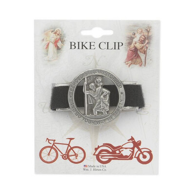 St Christopher Bike clip