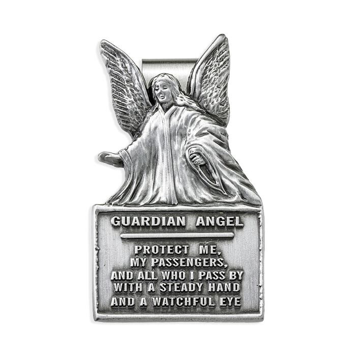 Pewter Guardian Angel Visor Clip