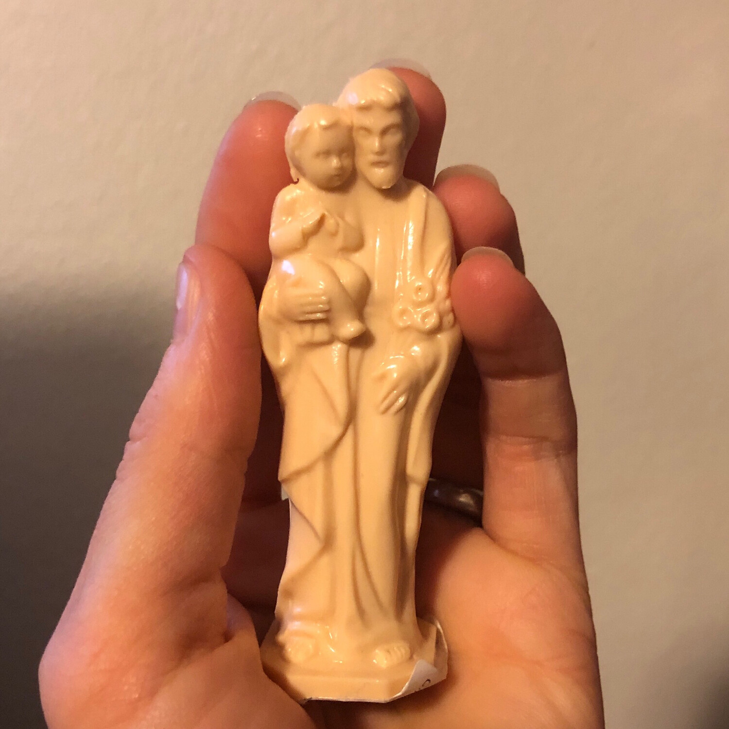St Joseph with child tan Figurine 4"