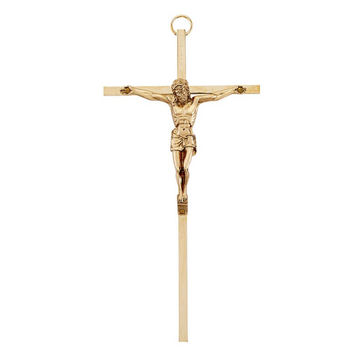 7” Brass Crucifix with 3” Gold Finished Corpus