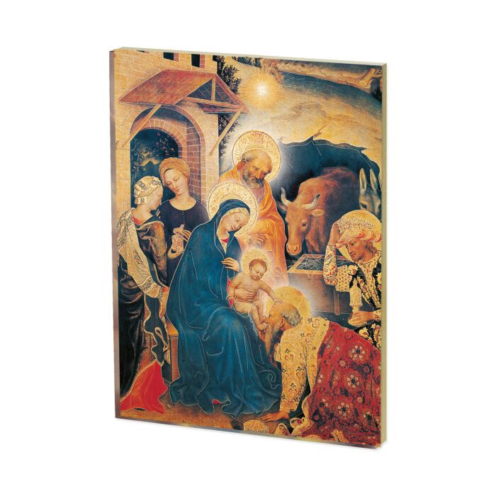 7 " x 10" 1" Wood Board with "Adoration of the Magi" image