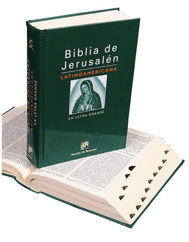 Biblia de Jerusalen Latinoamericana En Letra Grande- Verde