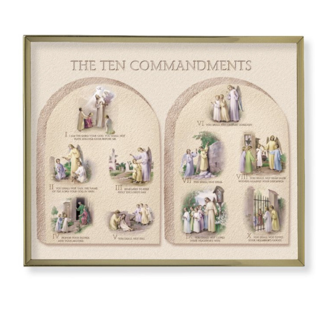 The Ten Commandments 8x10 Gold Frame 810-149