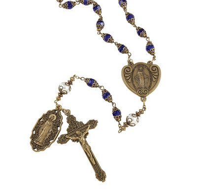 Miraculous Medal Vintage Rosary
