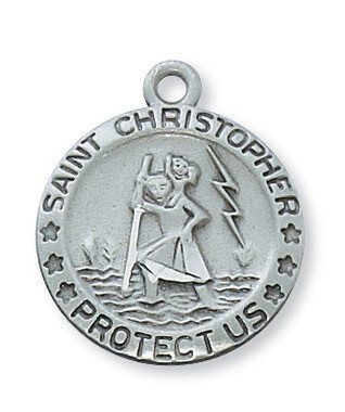 Pewter St Christopher D313