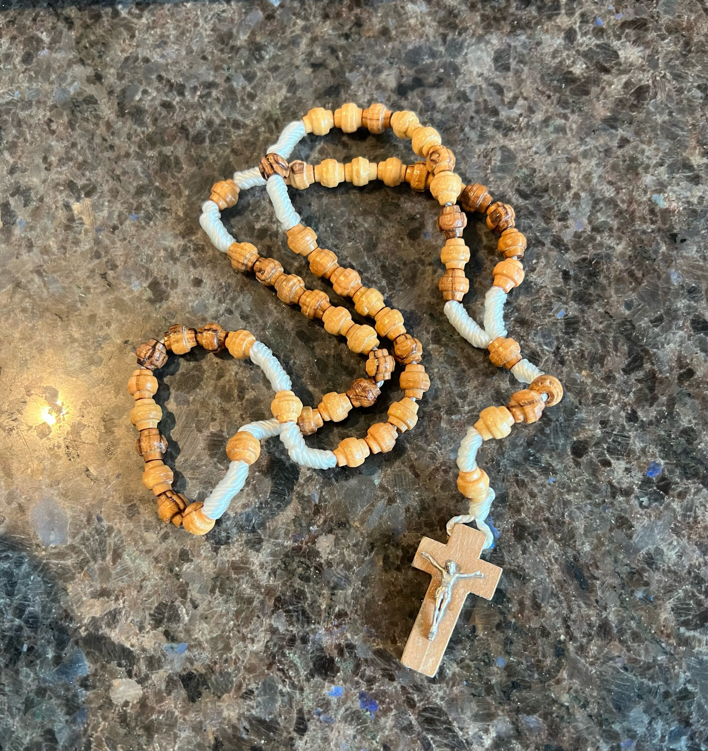 6mm Olive wood Wood Rosary from Holy Land