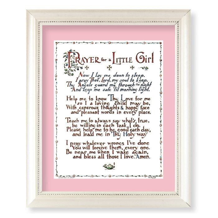 Prayer for a Little Girl 8x10 Cream Frame 123-393