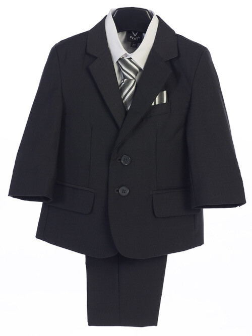Boys 5 Piece Suit 3582C - Dark Grey