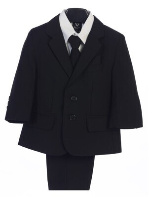 Boys 5 Piece Suit 3582 - Black