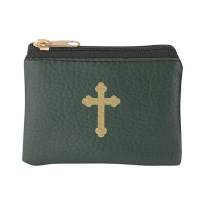 Emerald Green Calf-Grained Rosary Pouch