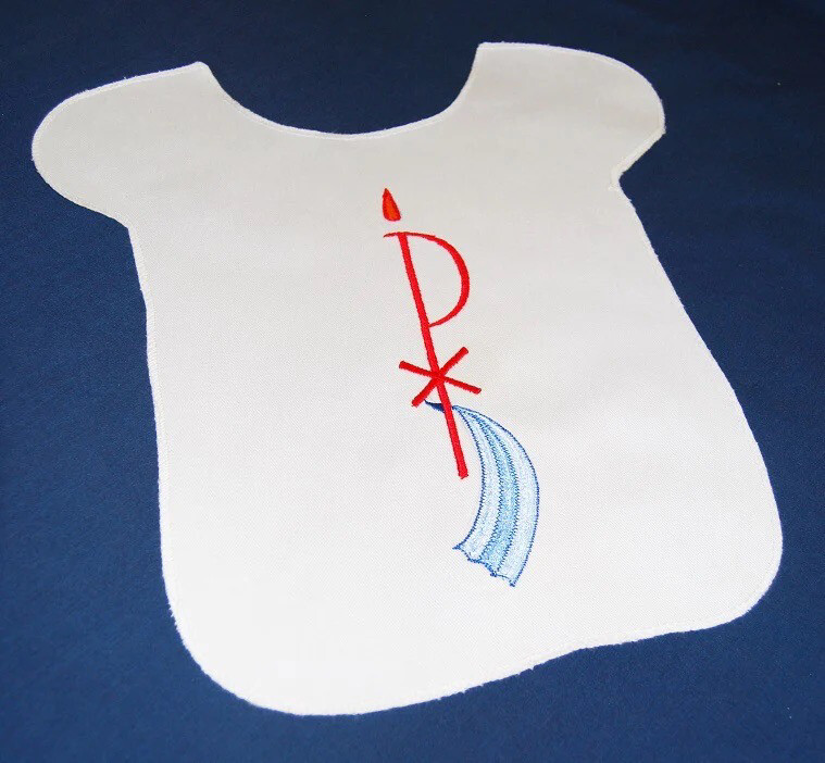 Chi Rho Baptismal Bib