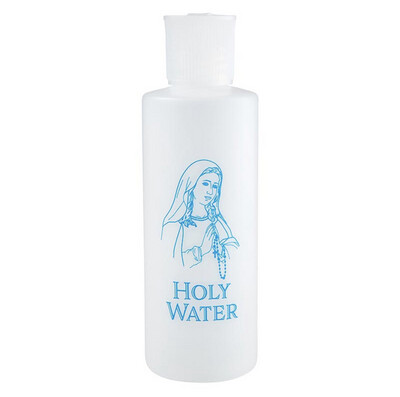 Holy Water Bottle Cylindrical Plastic 2oz 