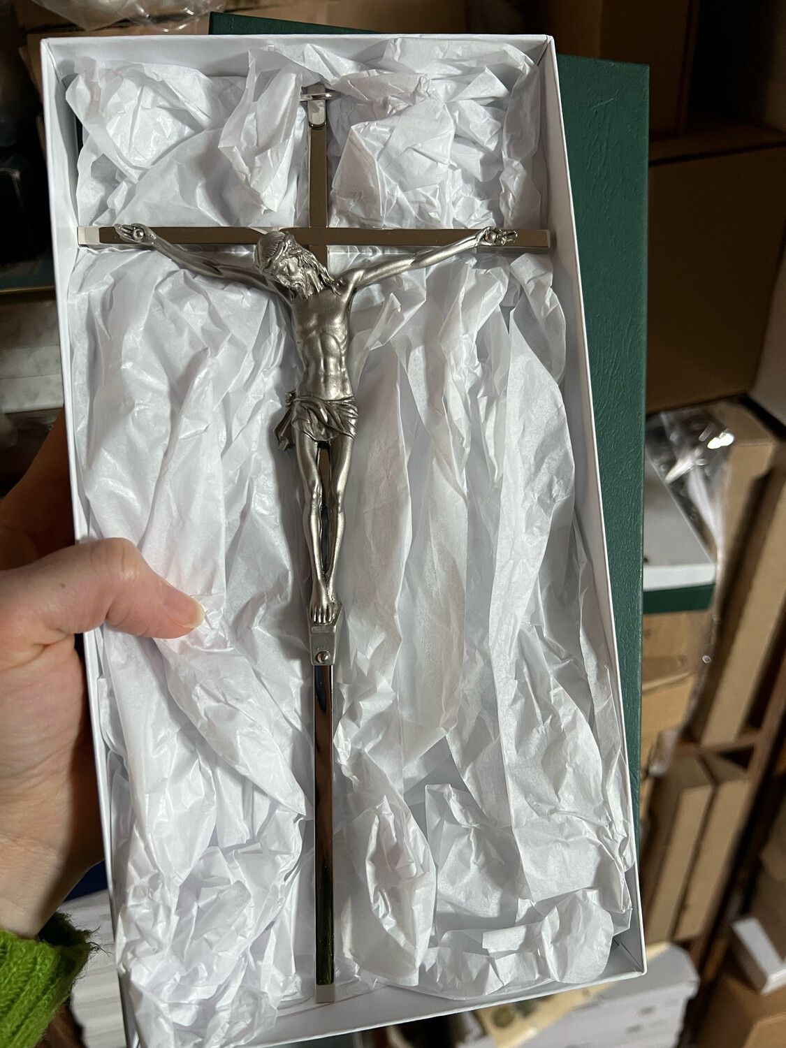 10” Crucifix with Antique Pewter Corpus