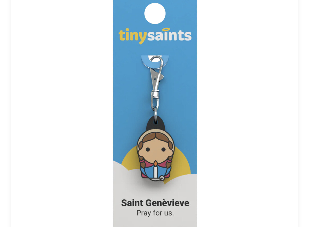 St Genevieve Tiny Saints Key Chain