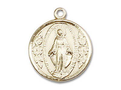 Gold Filled Miraculous Medal Round 18g