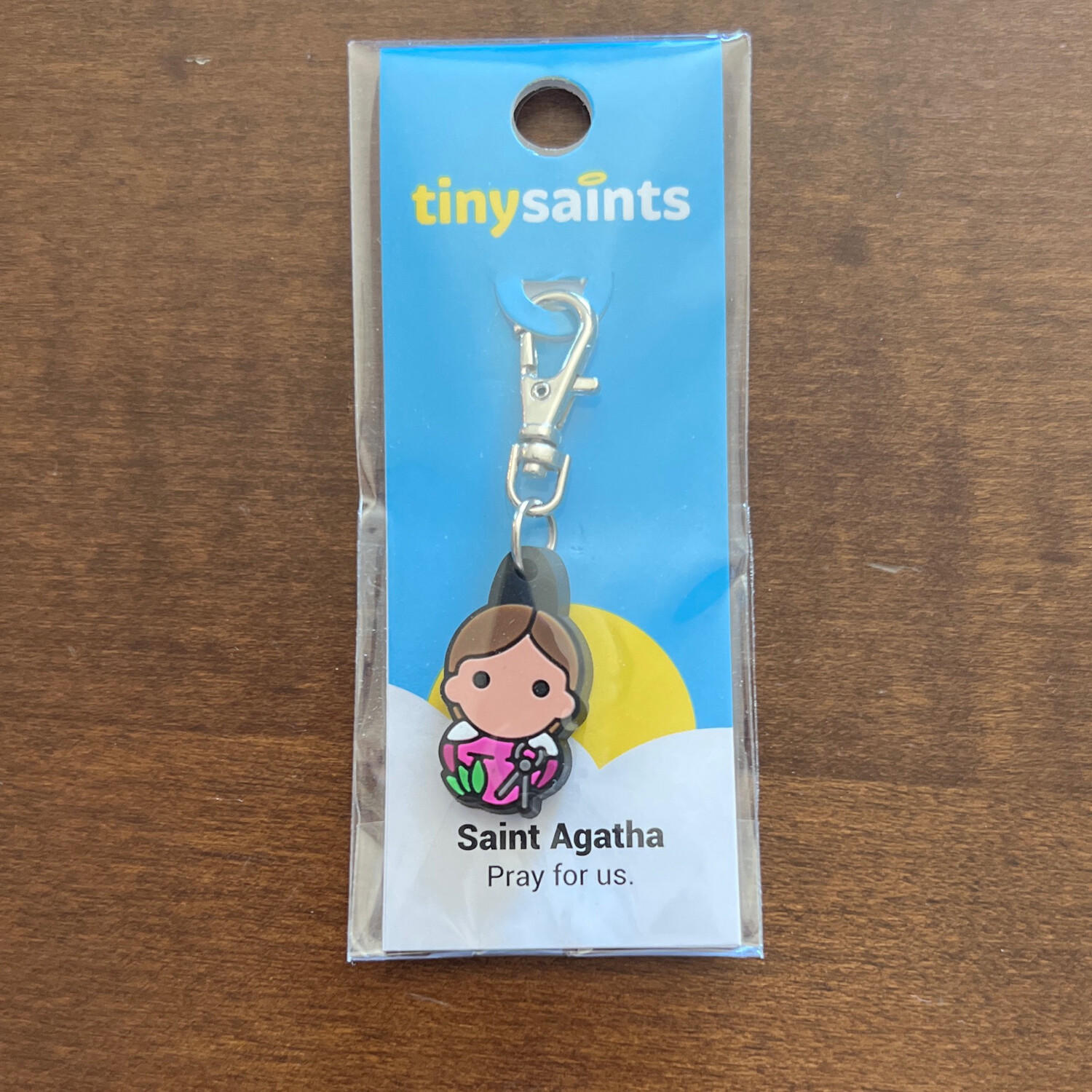 St Agatha Tiny Saints Key Chain