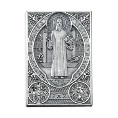 Pewter St Benedict Visor Clip