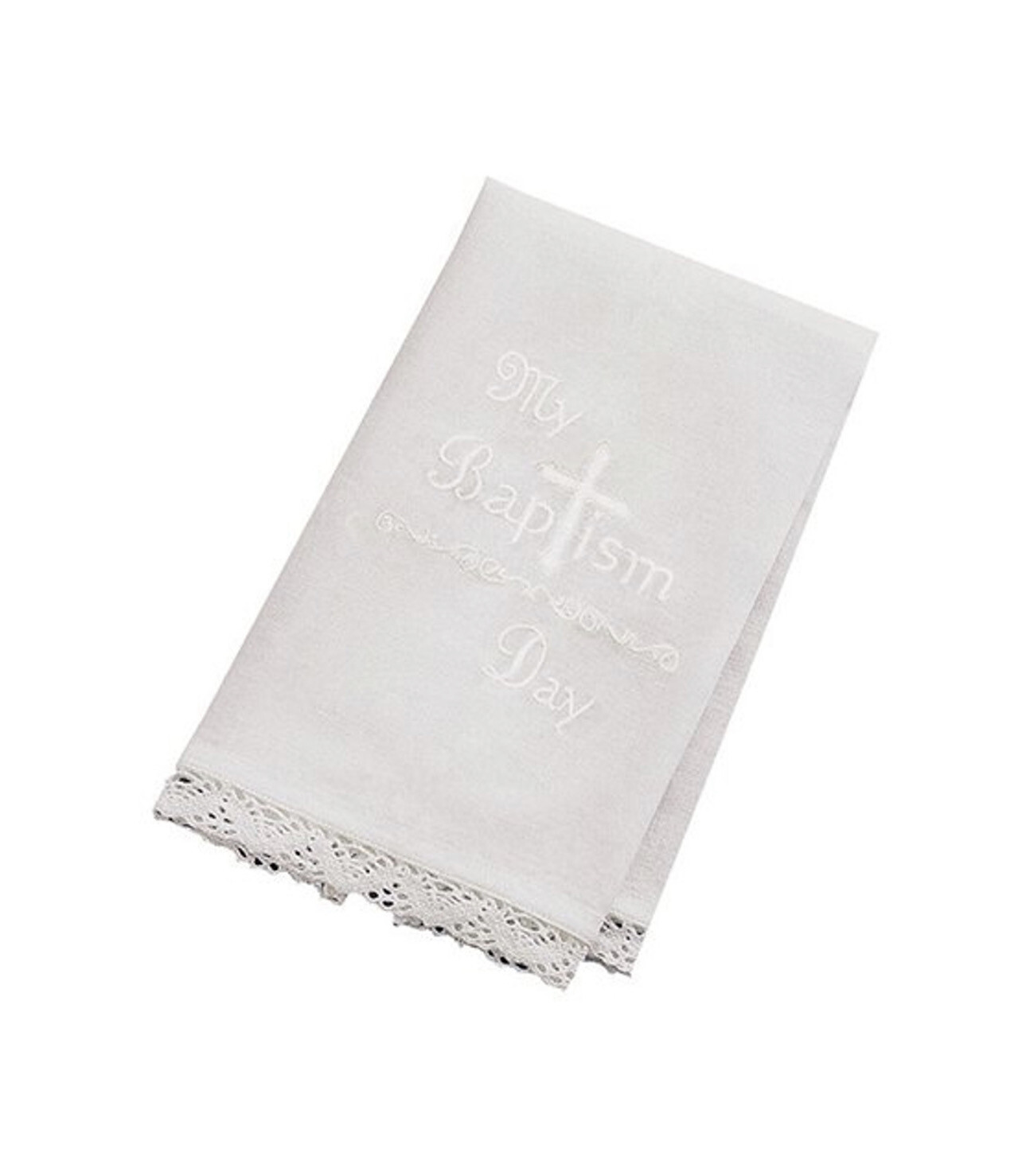 My Baptism Day Baptismal Towel With lace