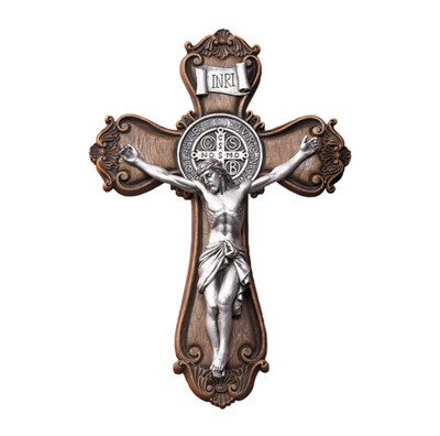 10.75” Saint Benedict Crucifix Brown