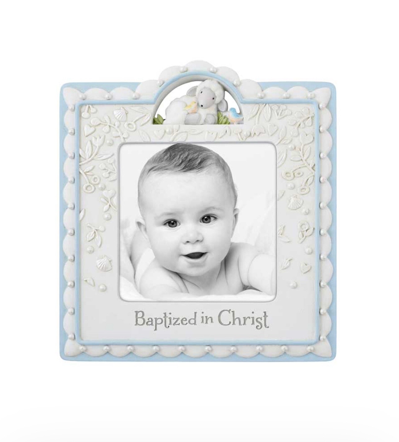 Baptism Frame Blue 4x4 D3083