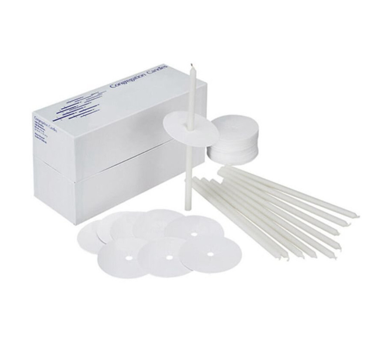 Polar Congregation Devotion Candles With Bobeches 3/8” X 8 1/2” (100 Units)