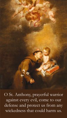 St. Anthony&#39;s Brief Prayer Card