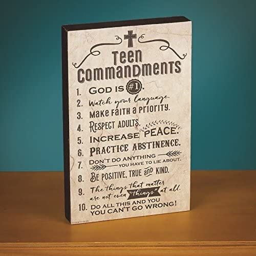 Teen Commandments Plaque 57221
