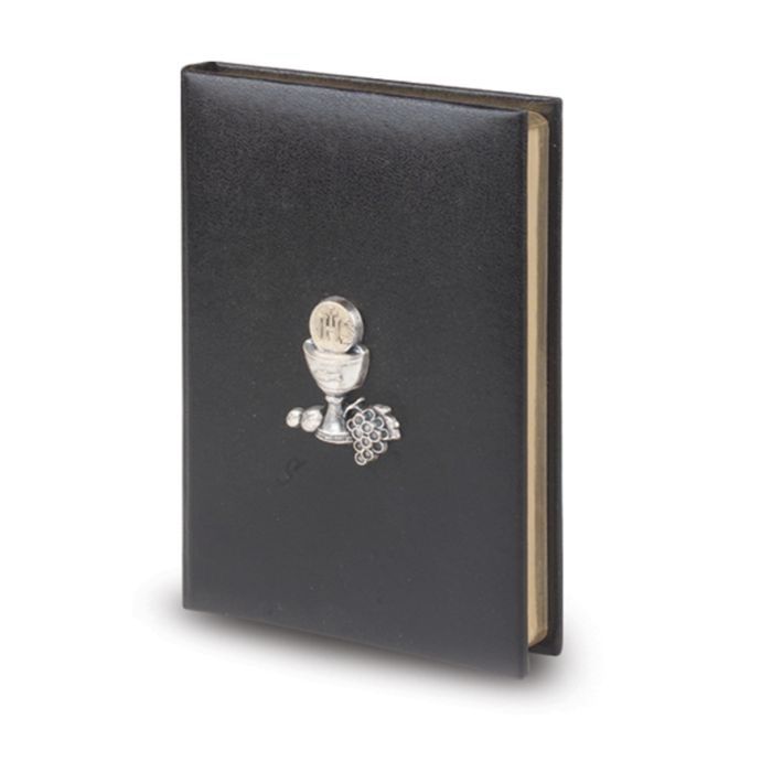 Black Silvertex Blessed Trinity Missal with Pewter Communion Symbol 2619