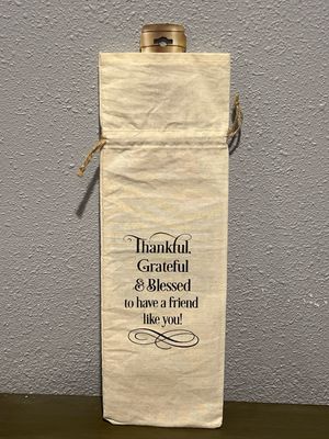 Wine Bag Thankful Grateful Blessed WB302