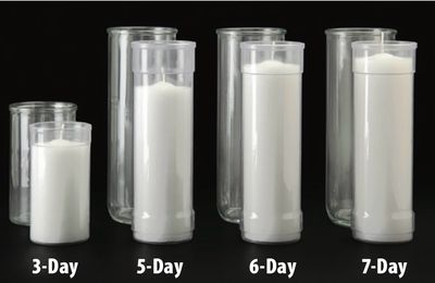 7 Day Sanctuary Light Insert Candles Cathedral 24/Case