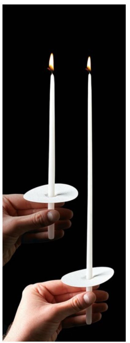 Polar congregation Devotion Tapers 11” 51% Beeswax with Bobeches (100 Units)