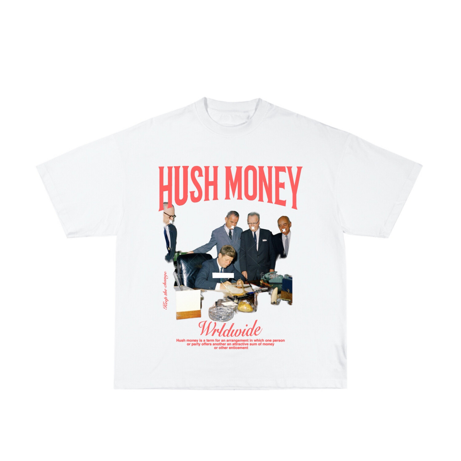 Hush Money T shirt (White)