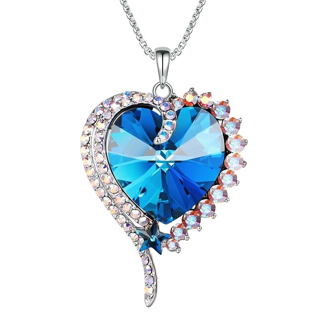 Valentine Edition Premium Blue Crystal Necklace