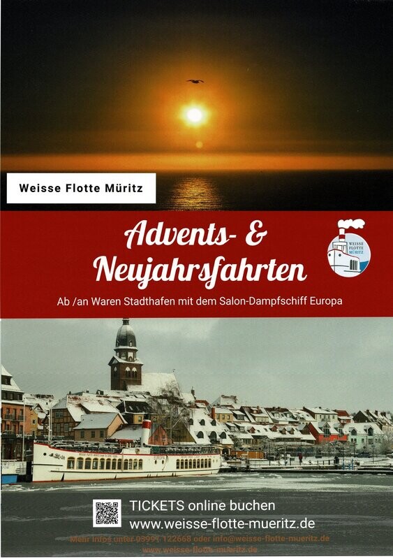 Adventsfahrten mit der "MS Klink" von 11:30 - 14:00 Uhr ab/an Klink, Müritz-Klinik