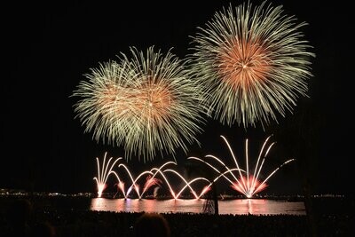 Ab Klink Klinik/Strandläufer zum Höhenfeuerwerk des Seefestes in Röbel