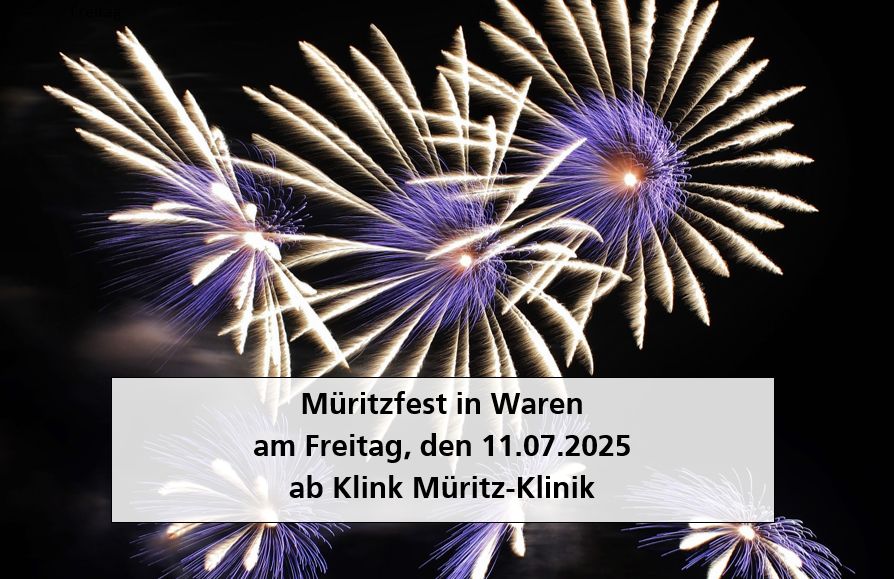 Ab Klink Müritz-Klinik zum Höhenfeuerwerk des Müritzfestes