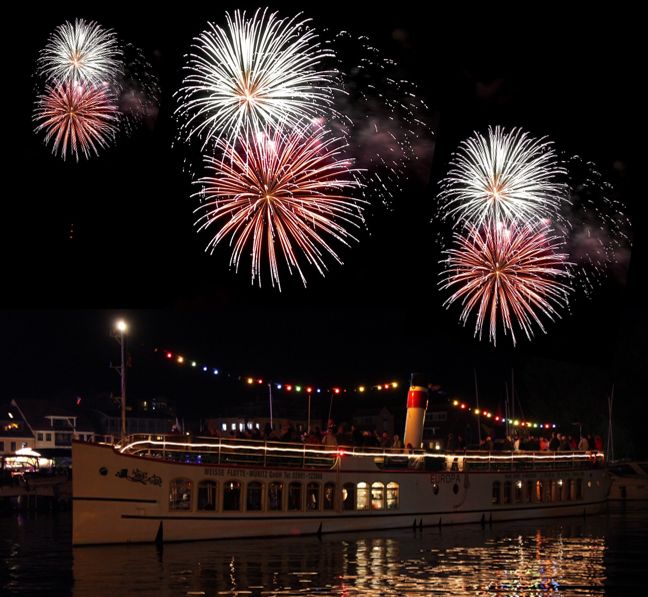 Ab Waren Stadthafen zum Höhenfeuerwerk des Müritzfestes