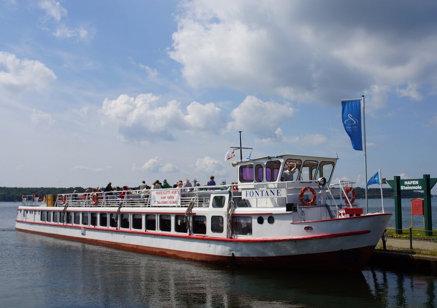 Ab/an Waren 4 Seen- & Kanalfahrt zum Fleesensee von 12:15-14:30 Uhr