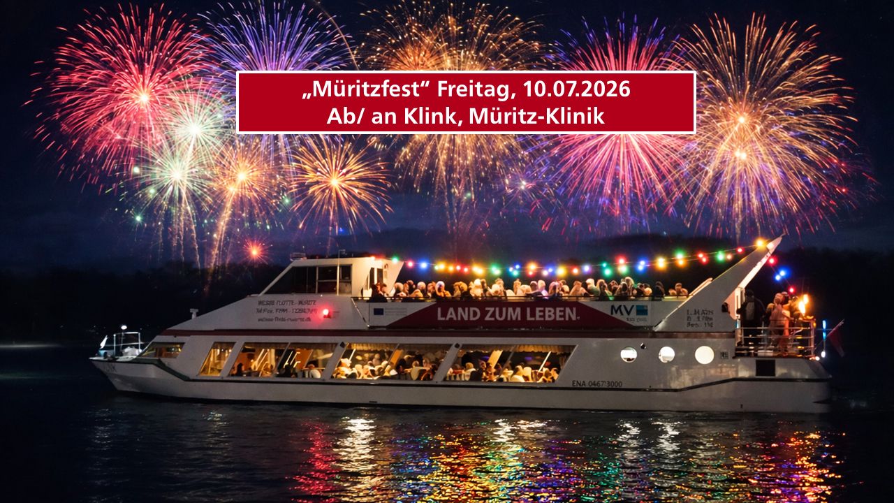 Ab Klink Dorint Seehotel/Strandläufer zum Höhenfeuerwerk des Müritzfestes
