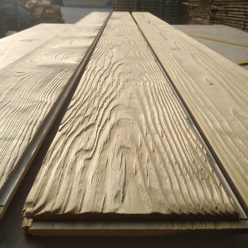 Lambris thermochauffés brossés aspect vieilli 21x150 et plus